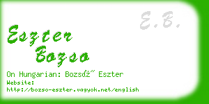 eszter bozso business card